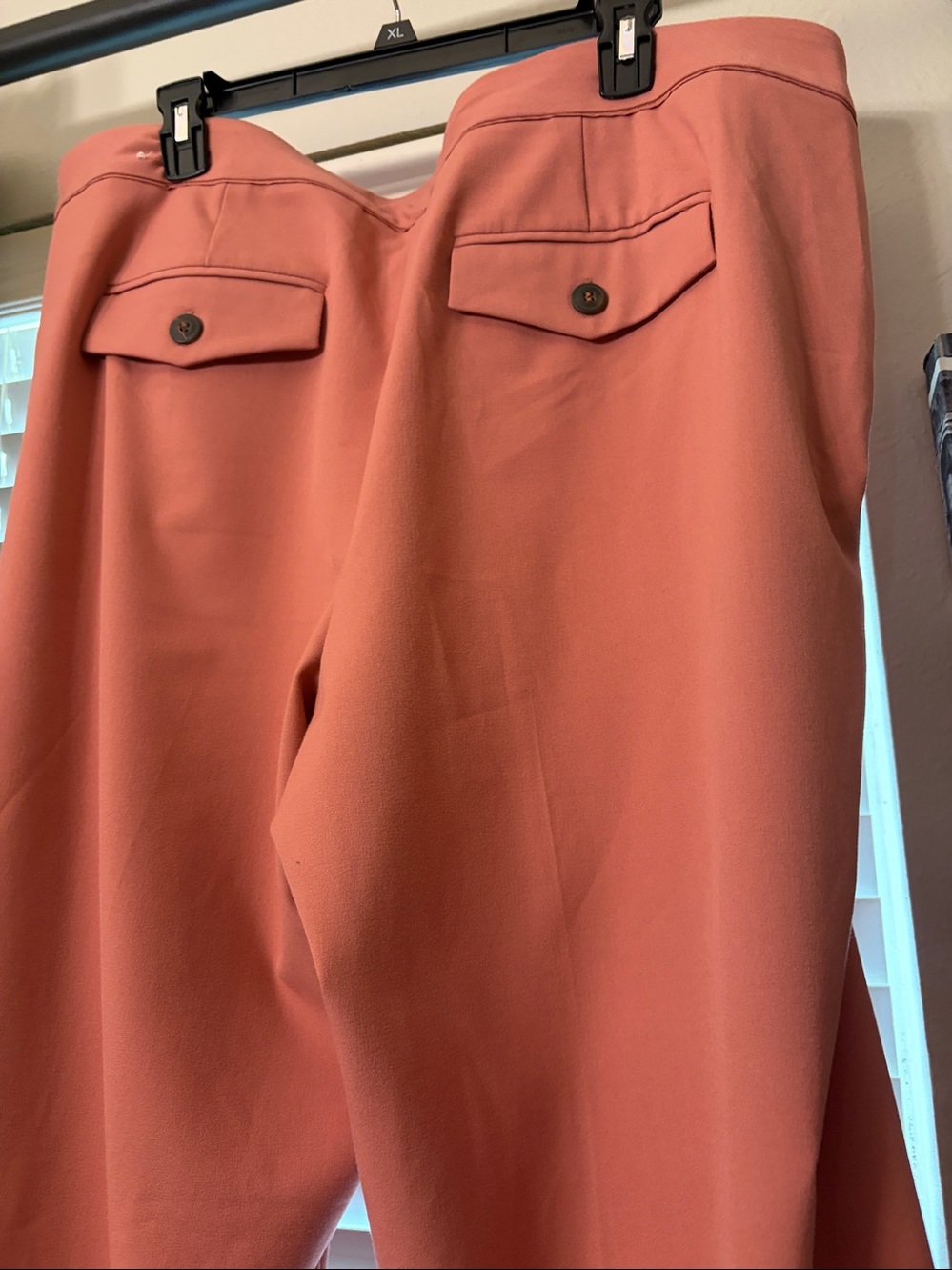 Roz & Ali Dusty Coral Wide-Leg Pants, Ponte Trousers 18W(salmon color) - Picture 8 of 13